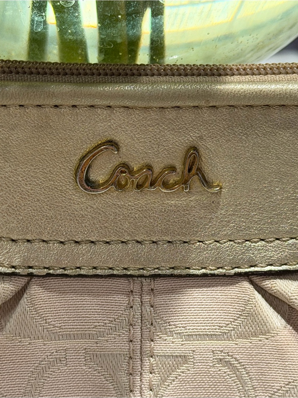 Y2K Coach Mini Shoulder Bag in Blush Beige with Gold Hardware vintage - Picture 4 of 14
